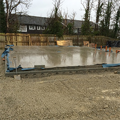 Concrete slab drying